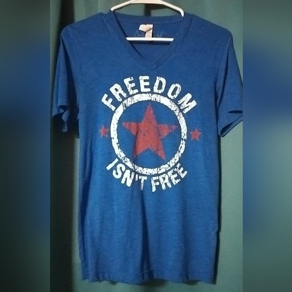 Freedom isn't free Woman's Veteran V-Neck T-Shirt.